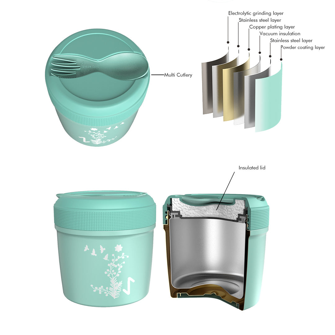 Thermobehälter Türkis 500ml Edelstahl Carl Oscar