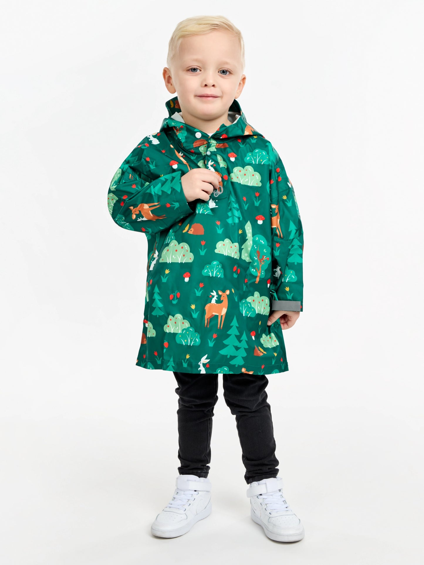 Poncho antipioggia per bambini, amici del buon umore nella foresta
