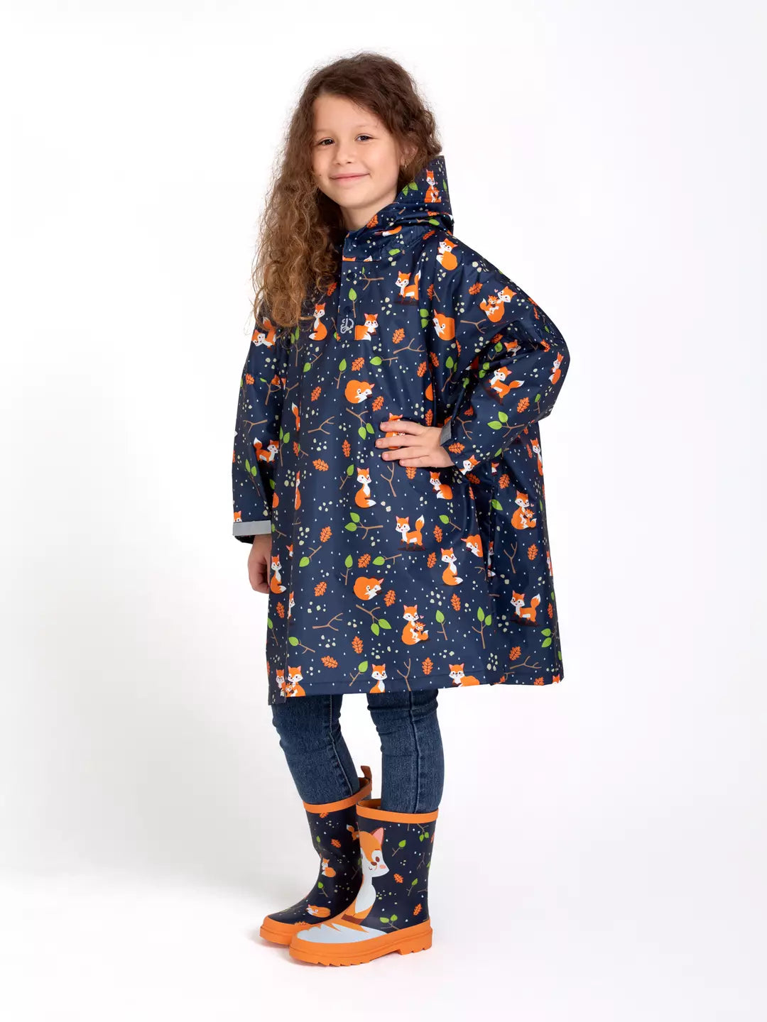 Poncho antipioggia per bambini volpe del buon umore