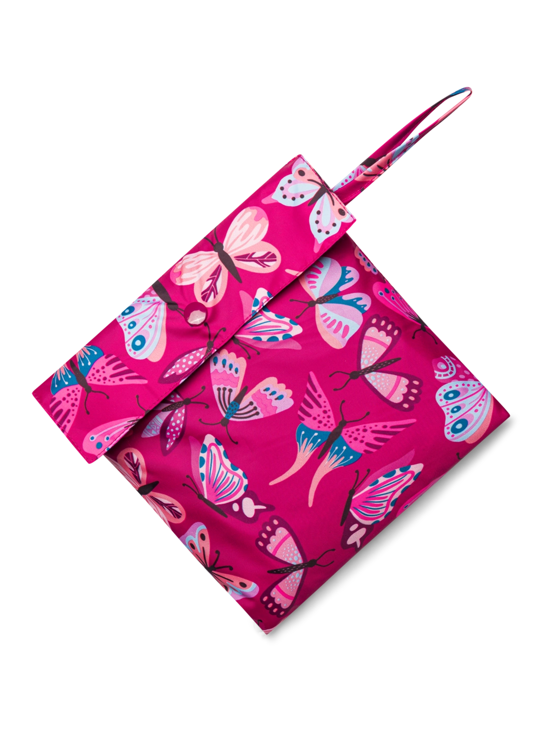 Poncho antipioggia per bambini, farfalle rosa buon umore