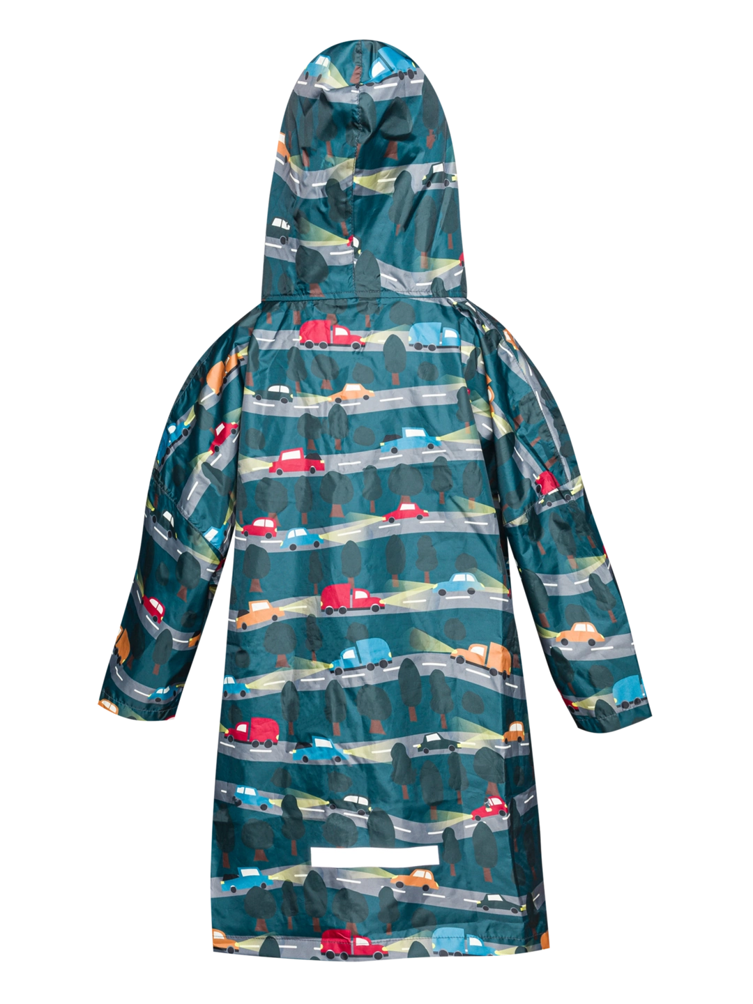 Poncho antipioggia per bambini, macchina del buon umore di notte