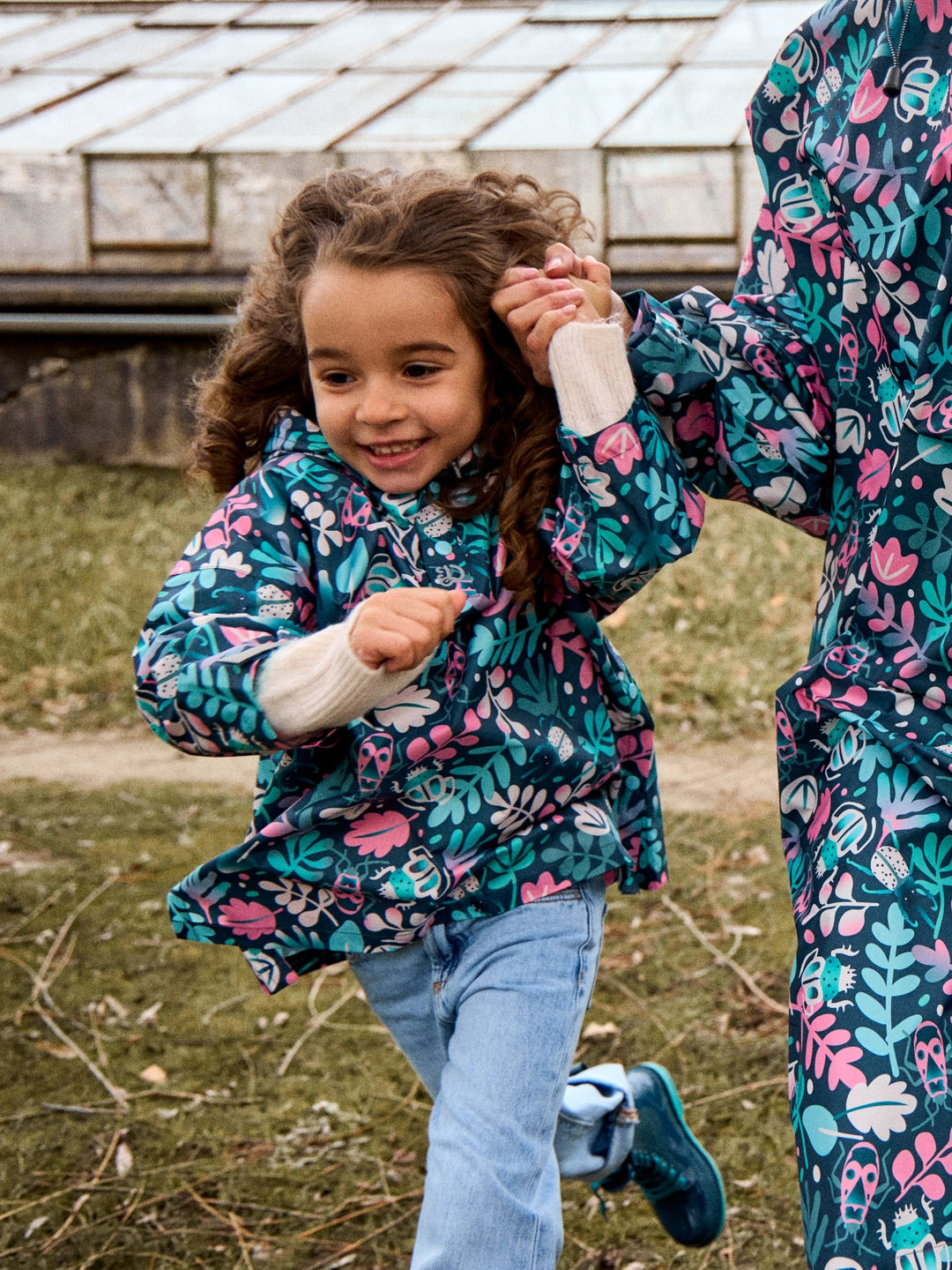 Poncho antipioggia per bambini con foglie e insetti del buon umore