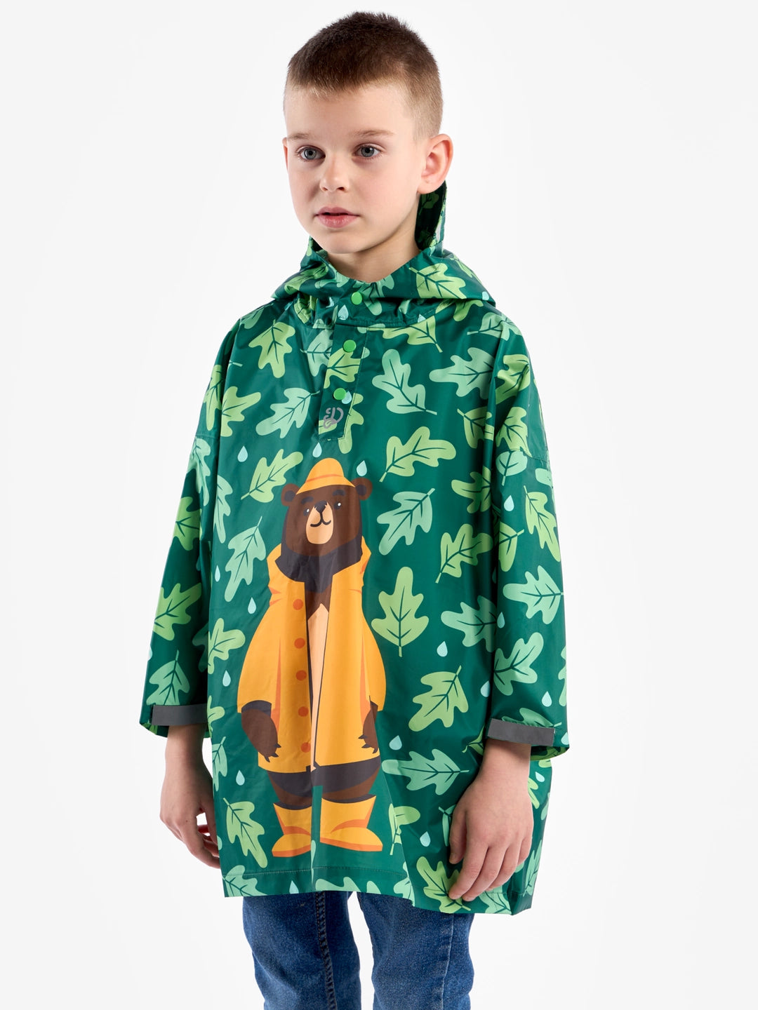 Poncho antipioggia per bambini con orsetto del buon umore e impermeabile