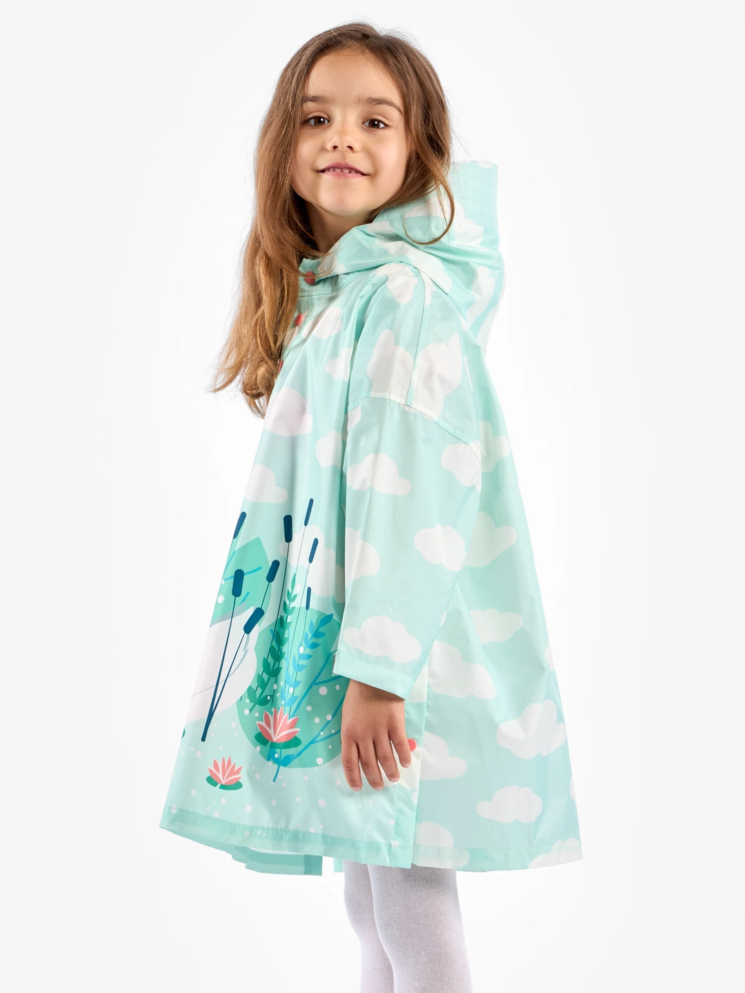 Poncho antipioggia per bambini con cigno del buon umore