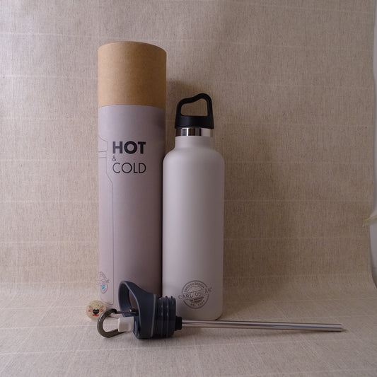 Thermosflasche mit Trinkhalm 700ml Edelstahl Carl Oscar