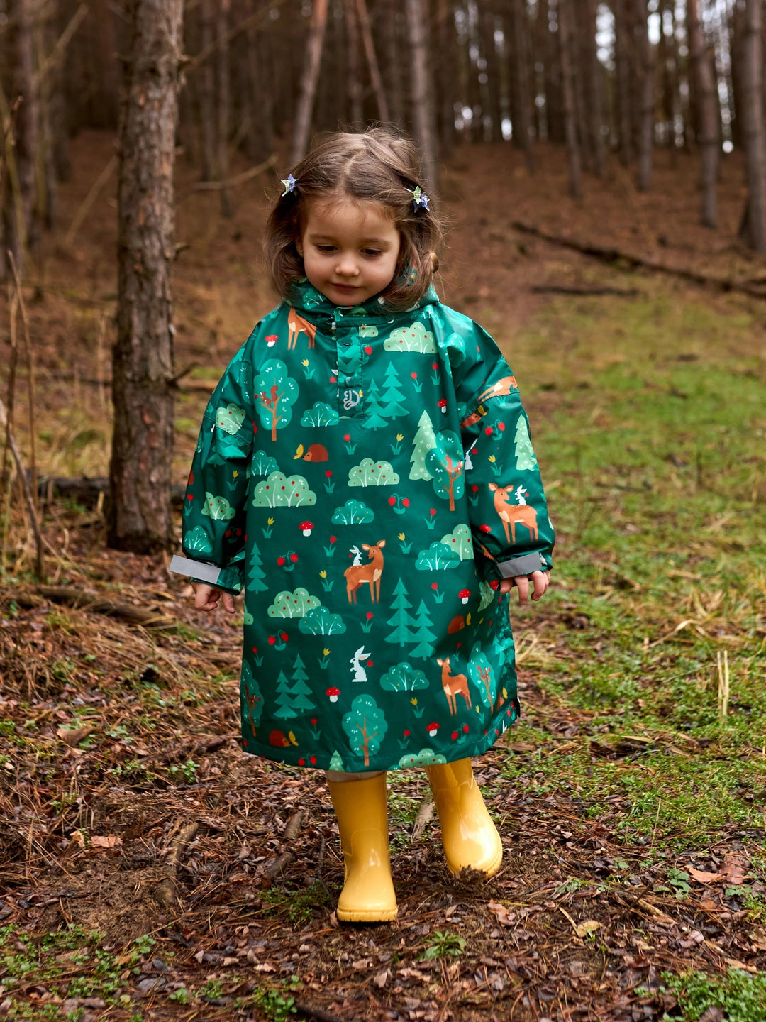 Poncho antipioggia per bambini, amici del buon umore nella foresta
