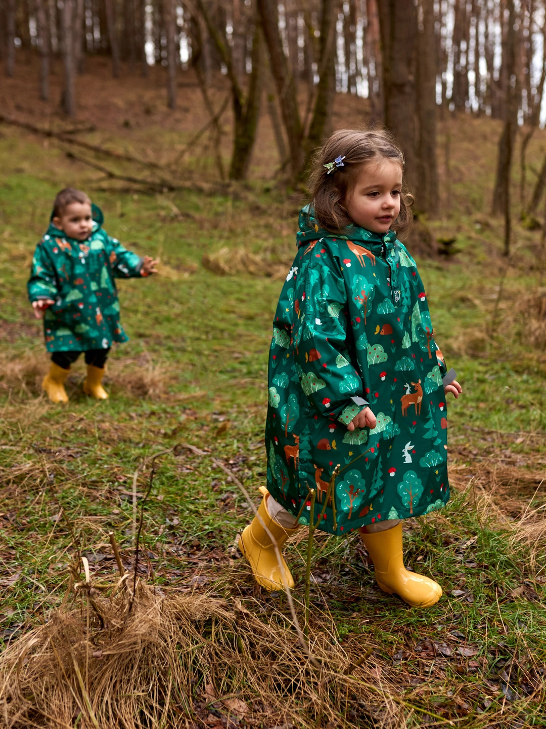 Poncho antipioggia per bambini, amici del buon umore nella foresta