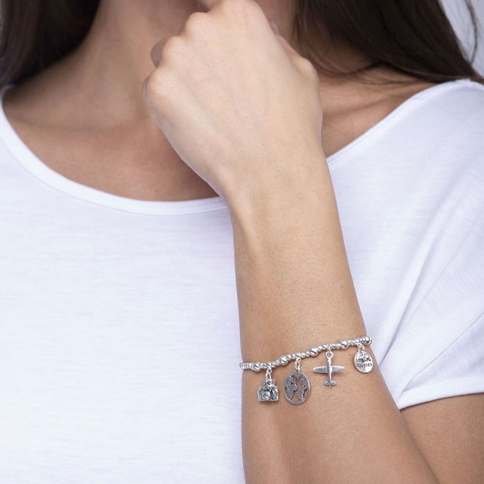 Bracciale con pendente da viaggio elastico Vesto Pazzo