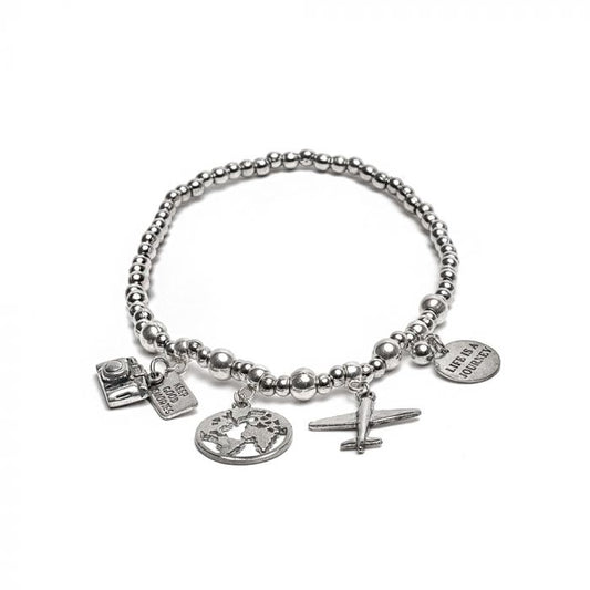 Bracciale con pendente da viaggio elastico Vesto Pazzo