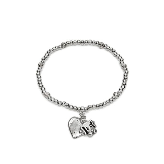 Bracciale con elastico pendente cane Vesto Pazzo