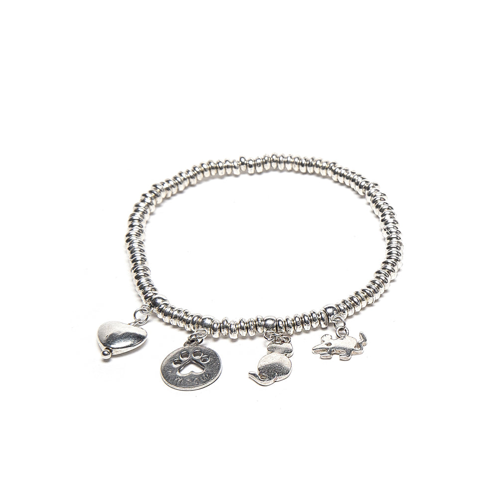 Armband mit Katzen und Maus Elastisch Vesto Pazzo