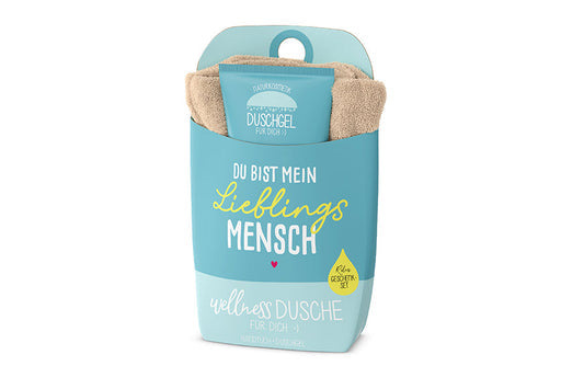 Duschgel mit Handtuch - Du bist mein Lieblings Mensch