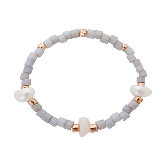 Ring Miyuki-Perle Grau