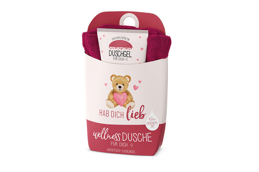 Duschgel mit Handtuch - Hab dich lieb