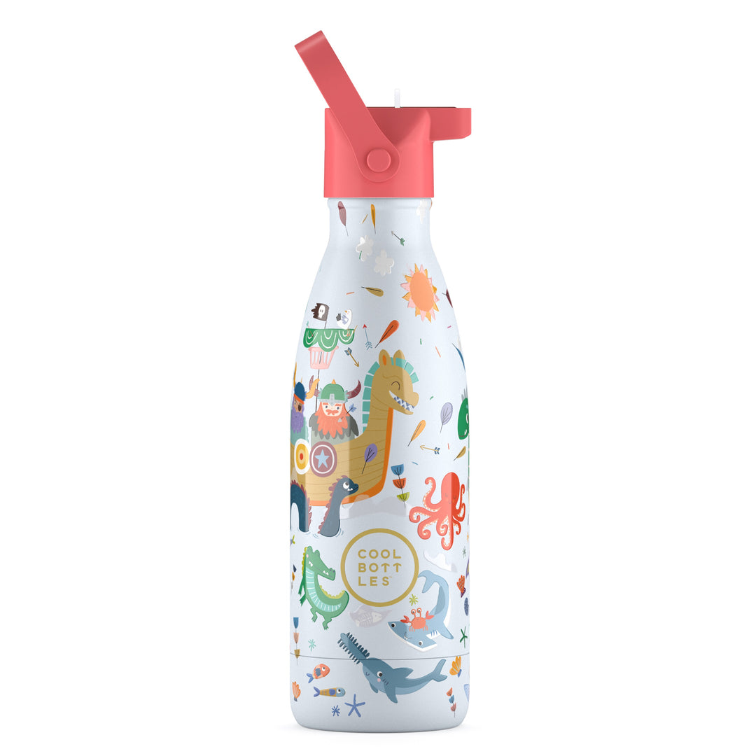 Bottiglia termica per bambini con cannuccia Curious Explorers 350ml Cool Bottles