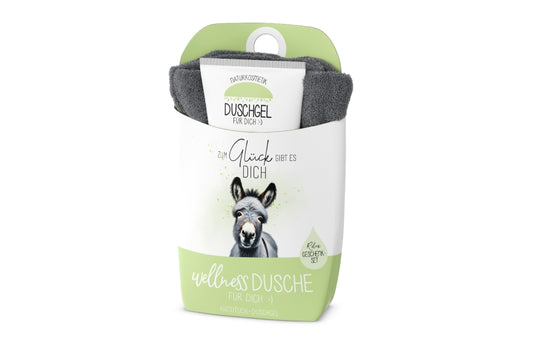 Duschgel mit Handtuch - Zum Glück gibt es dich