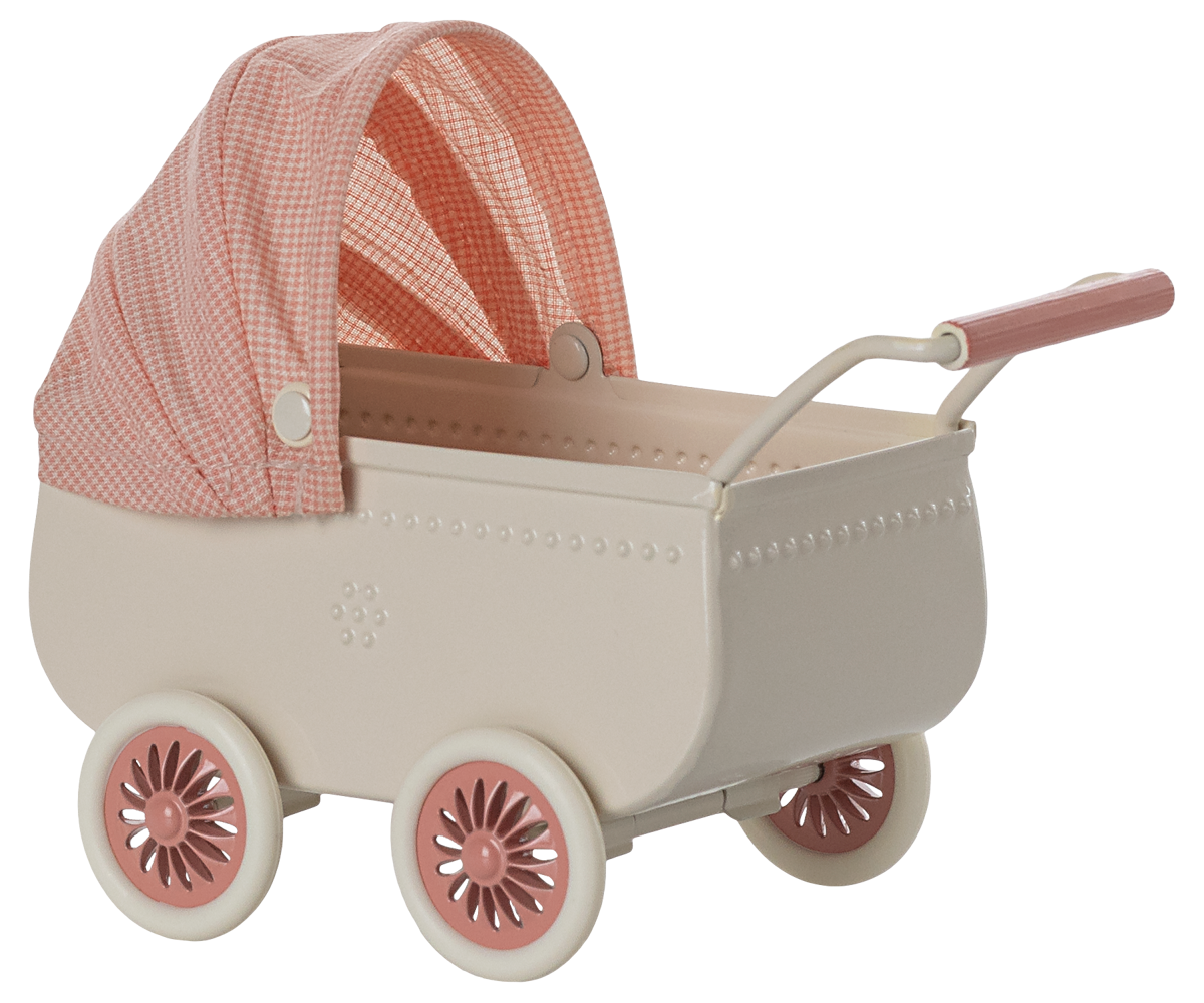 Kinderwagen mit Baby Maus Maileg
