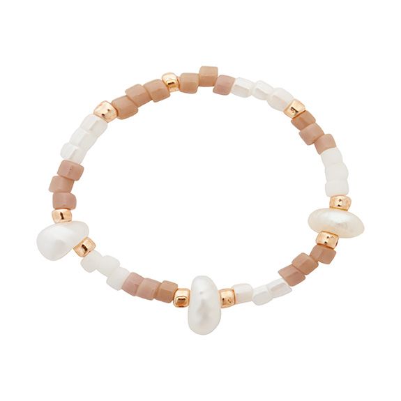 Ring Miyuki-Perle Braun