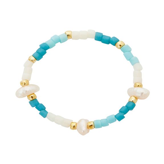 Ring Miyuki-Perle Türkis