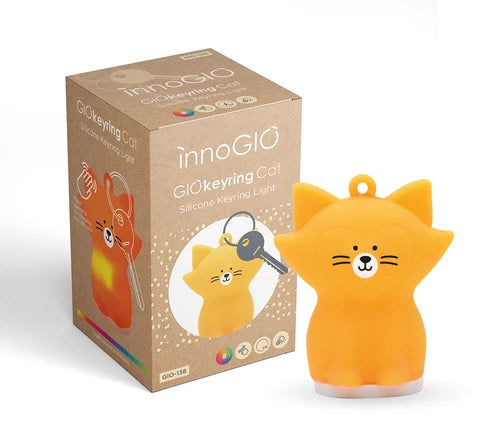 Portachiavi con luce notturna gatto realizzato in silicone