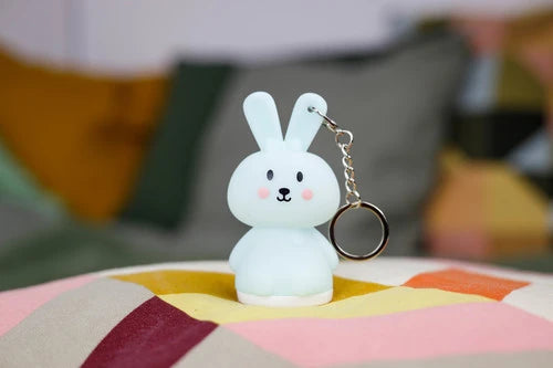 Portachiavi con luce notturna coniglietto in silicone