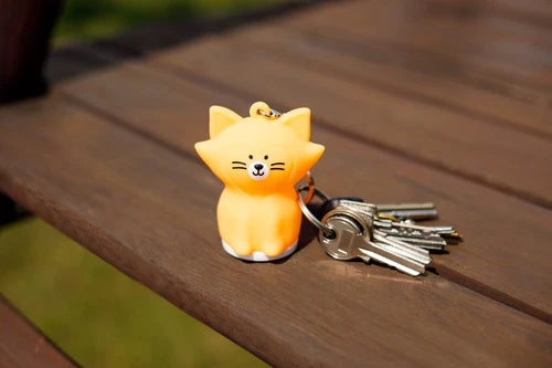 Portachiavi con luce notturna gatto realizzato in silicone