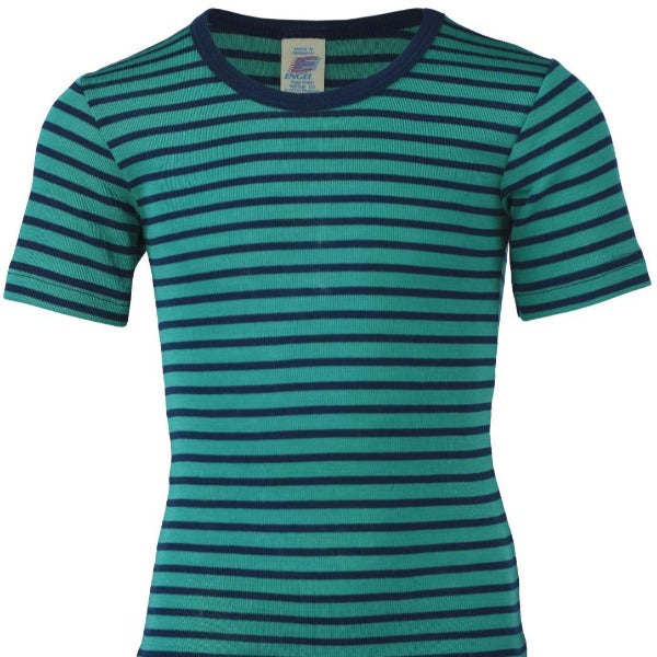 Shirt Kinder Kurz Arm "Engel Natur"-Bekleidung & Accessoires-Eisvogel/Marine-92-Rebellion-Brixen
