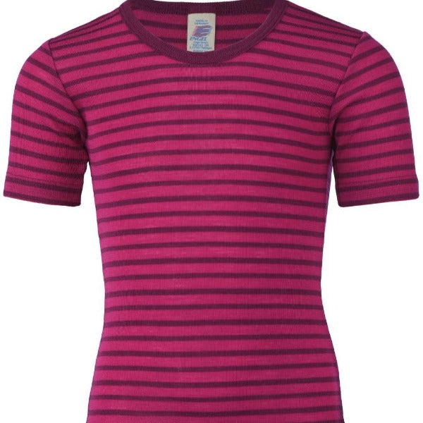 Shirt Kinder Kurz Arm "Engel Natur"-Bekleidung & Accessoires-Himbeere/Orchidee-92-Rebellion-Brixen