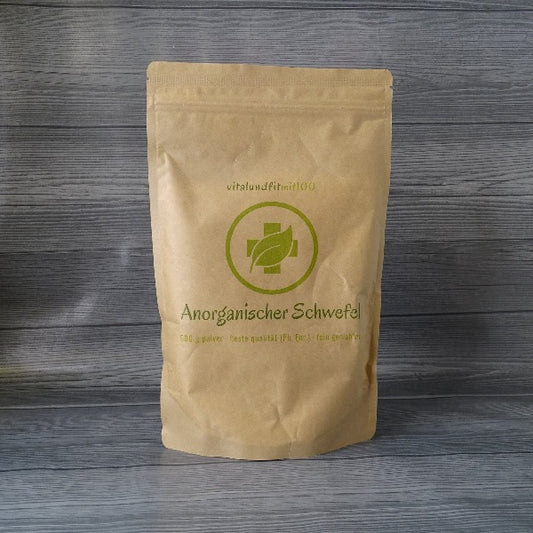 Anorganischer Schwefel Pulver 500g Vitalundfitmit100