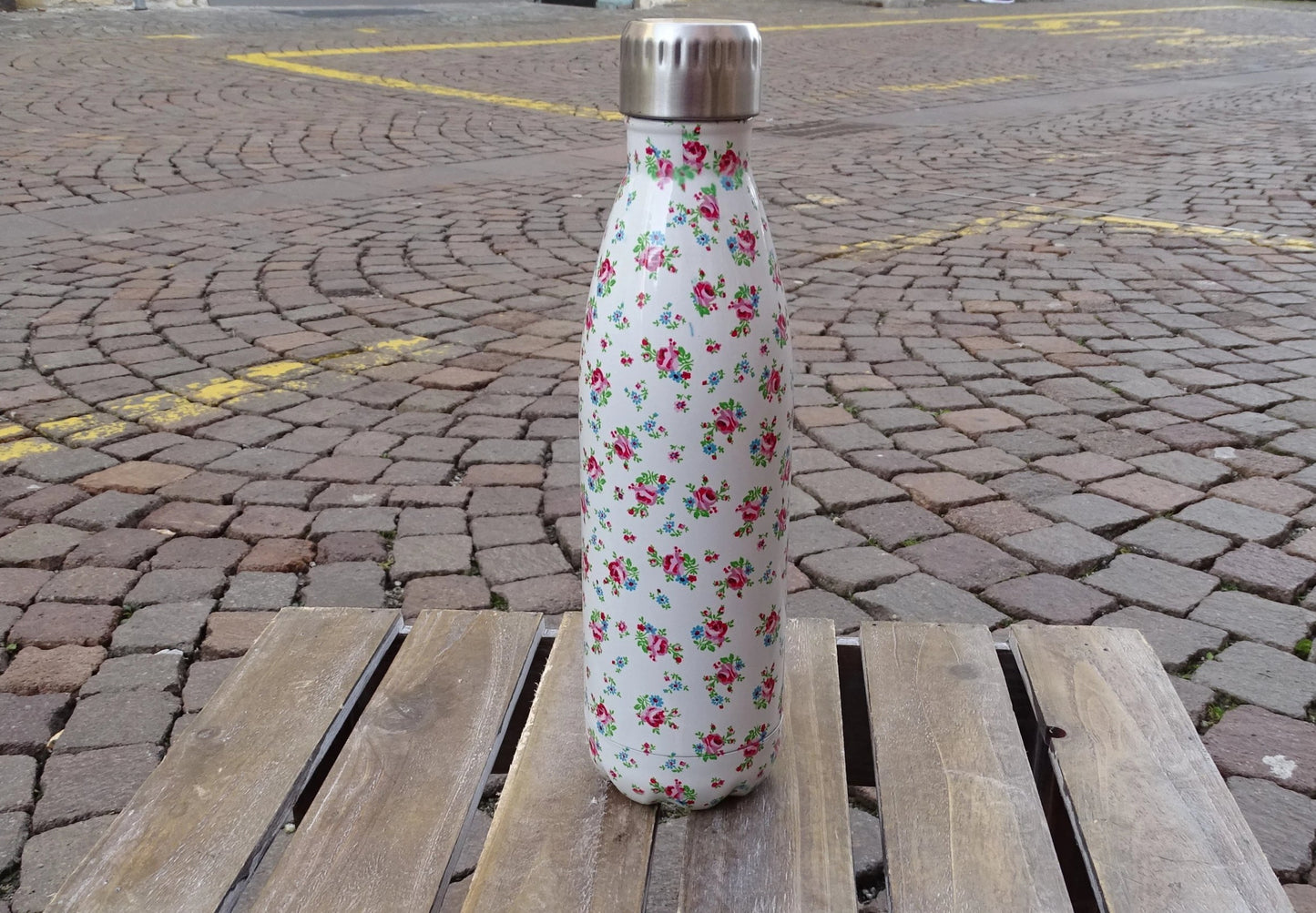 Thermosflasche Edelstahl 1 Liter-Thermosflaschen-Blumen-Rebellion-Brixen