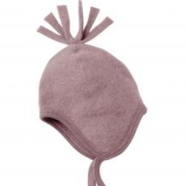 Mütze Wollfleece "Engel/Natur"*-Baby-Mütze-Mütze Rosenholz Melange-74/80-Rebellion-Brixen