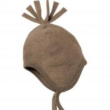 Mütze Wollfleece "Engel/Natur"*-Baby-Mütze-Mütze Walnuss Melange-74/80-Rebellion-Brixen