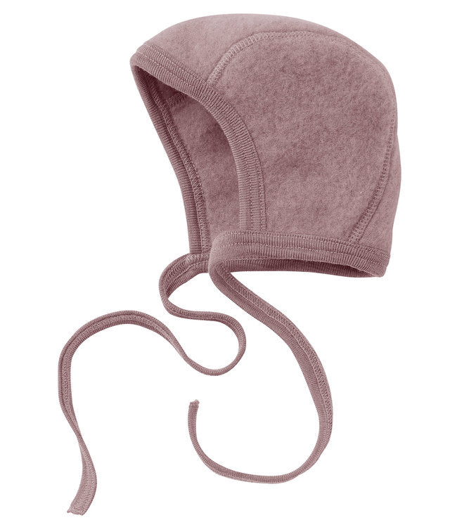 Engel Natur Häubchen Baby Wollfleece-Babyhäubchen-Babyhäubchen Rosenholz Melange-50/56-Rebellion-Brixen