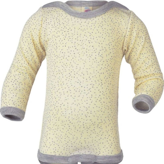 Engel Natur Body Langarm Wolle-Seide-Baby Body-Natur/Bedruckt-98/104-Rebellion-Brixen