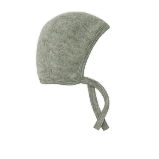 Engel Natur Häubchen Baby Wollfleece-Babyhäubchen-Babyhäubchen Hellgrau Melange-50/56-Rebellion-Brixen
