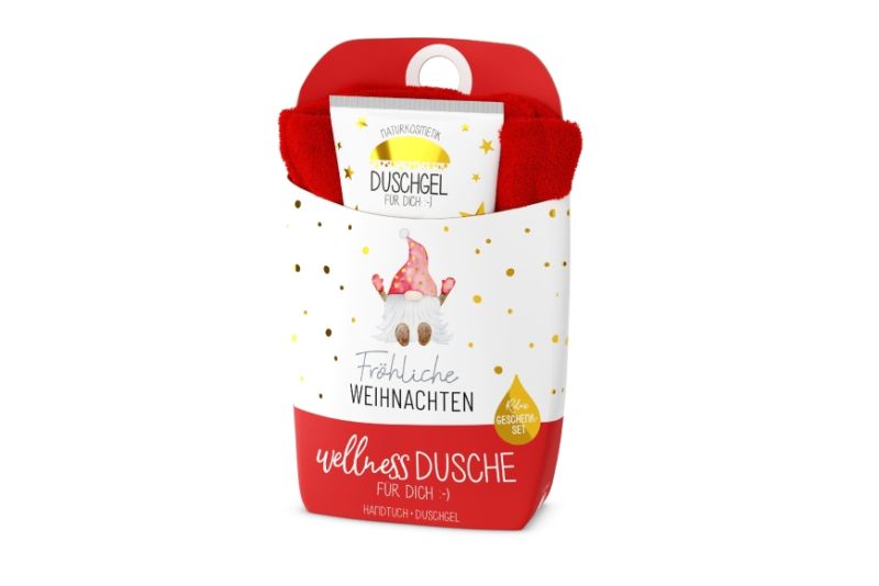 Duschgel mit Handtuch - Fröhliche Weihnachten
