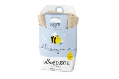 Gel doccia con asciugamano - Be Happy