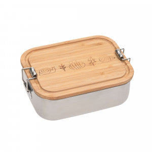 Lunchbox Edelstahl Bambus Deckel Igel 800ml