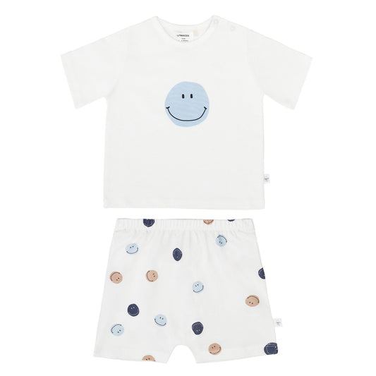 Kinder Pyjama Kurz - Bio Baumwolle,Smile Milky