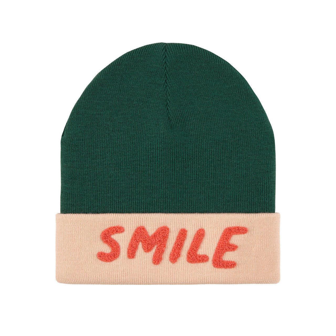 Beanie Mütze Kinder - Merino Wolle, Little Gang, Smile Grün Lässig