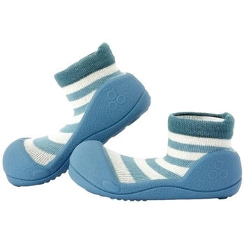 Baby Shoes Blau geringelt