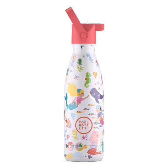 Bottiglia termica per bambini con cannuccia Cute Sirene Bottiglie fredde da 350 ml