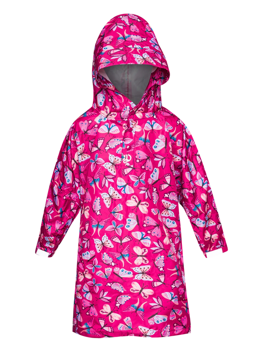 Kinder Regenponcho Gute-Laune-Rosa Schmetterlinge