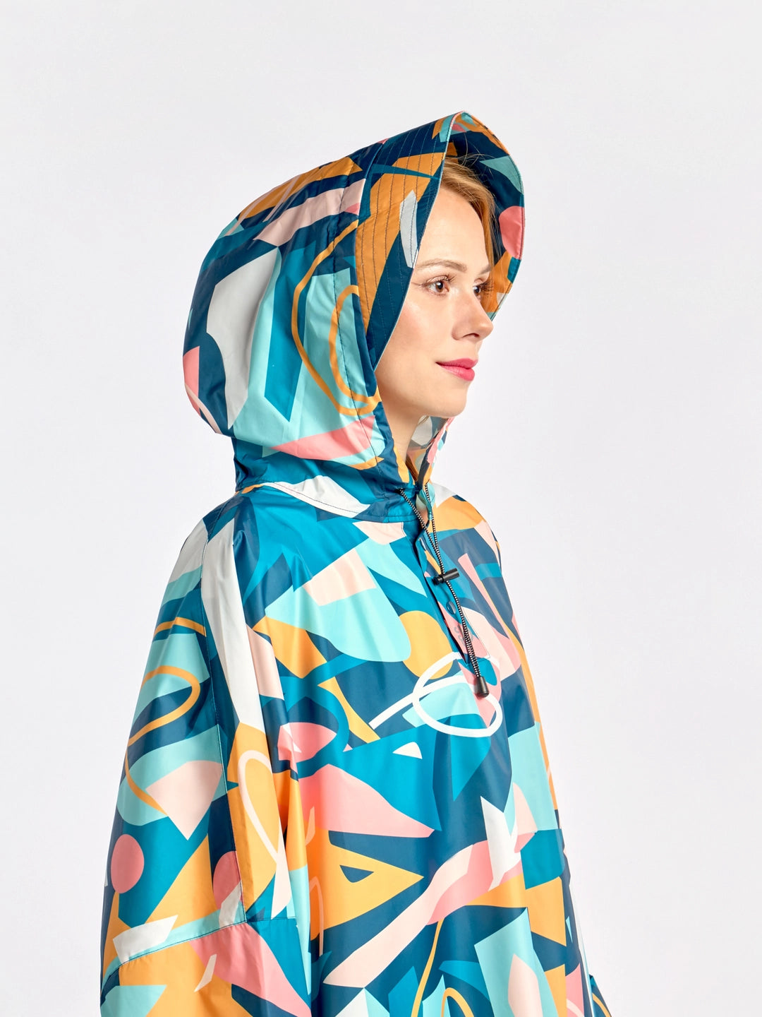 Regenponcho Gute-Laune-Bunte Geometrie