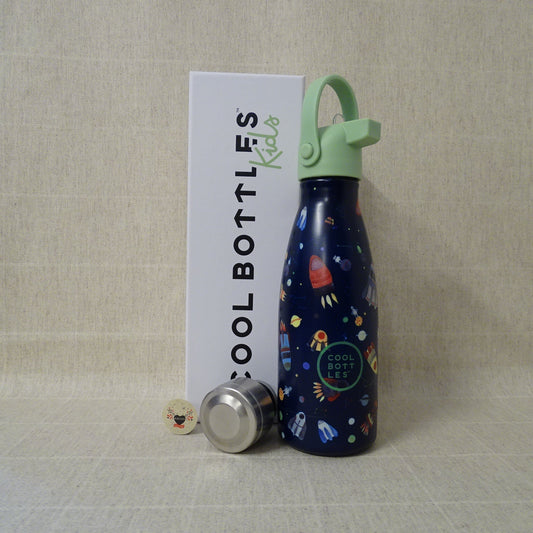 Kinder-Thermoflasche mit Trinkhalm Space Rocketes 260ml