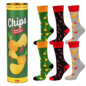 Chips Socken in der Dose 35-40/40-45
