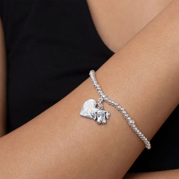 Armband mit Hunde - Anhänger Elastisch Vesto Pazzo