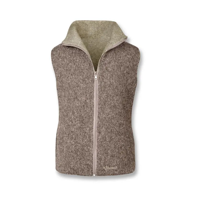 Gilet da donna in feltro di lana per Fellhof reversibile