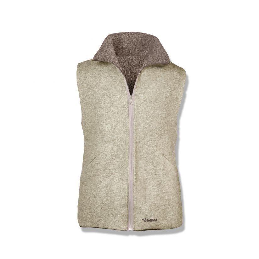 Gilet da donna in feltro di lana per Fellhof reversibile