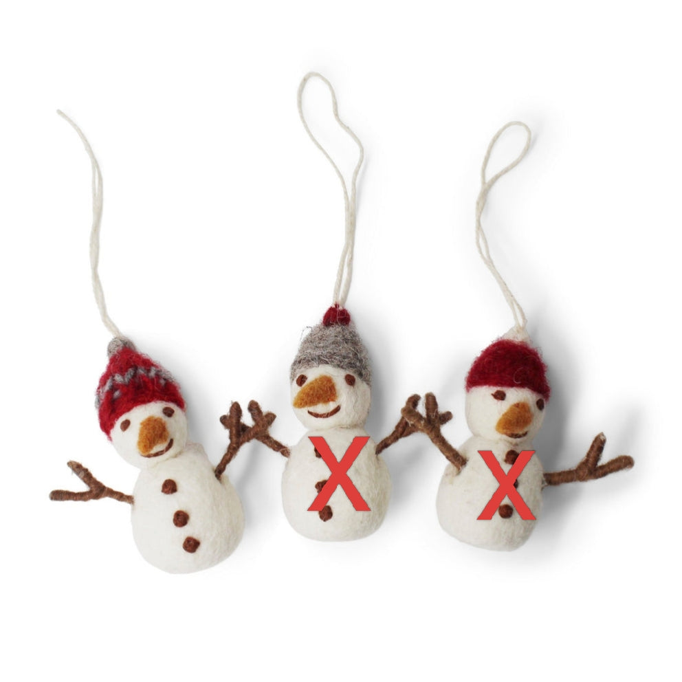 Schneemänner aus Wolle Gry & Sif